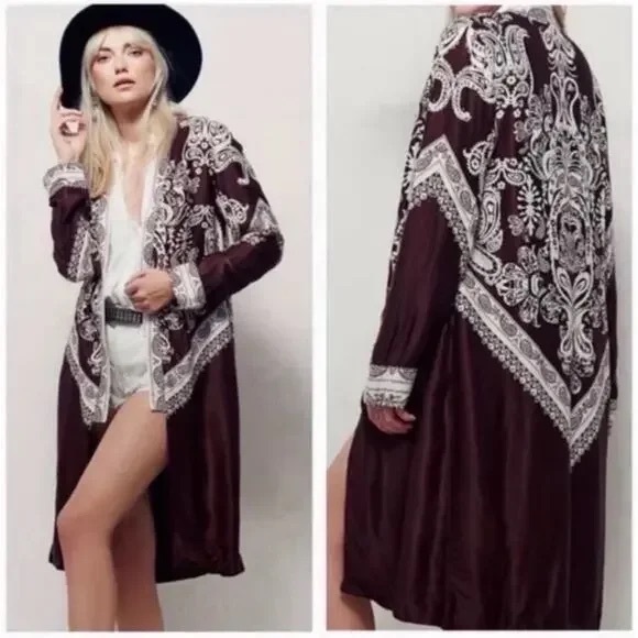 Free People Tops - Free People Bandana Print Duster Kimono